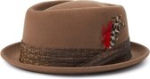Brixton Stout Pork Pie Hoed - Camel/copper