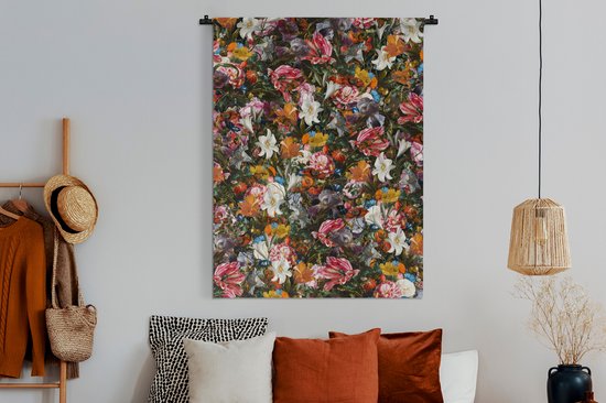 Tapisserie - Tapisserie - Fleurs - Papillon - Design - Art - Abstrait - Peinture - Maîtres anciens - 120x160 cm - Tapisserie