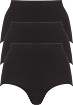 ten Cate Basic women maxi (3-pack) - dames slips hoge taille - zwart -  Maat: L
