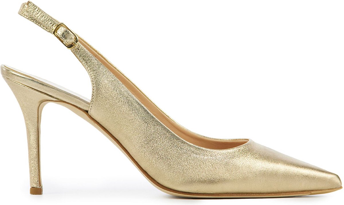 Lina Locchi Vrouwen Leren    Sandalen / Damesschoenen L1127 - Goud - Maat 36