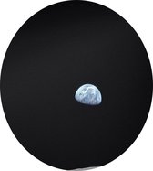 Earthrise viewing Earth from space (ruimtevaart) - Foto op Dibond - ⌀ 80 cm