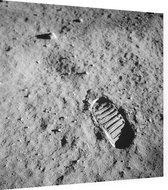 Astronaut footprint (voetafdruk op maanoppervlak) - Foto op Dibond - 80 x 80 cm