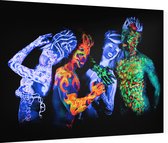 Body painted bodies - Foto op Dibond - 80 x 60 cm