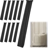Relaxdays 10x tochtstopper deur - 90 cm - zwarte tochtstrip - tot 8 cm dikke deuren