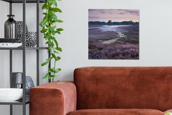 Tableau sur toile Brume dans la bruyère - 50x50 cm - Décoration murale