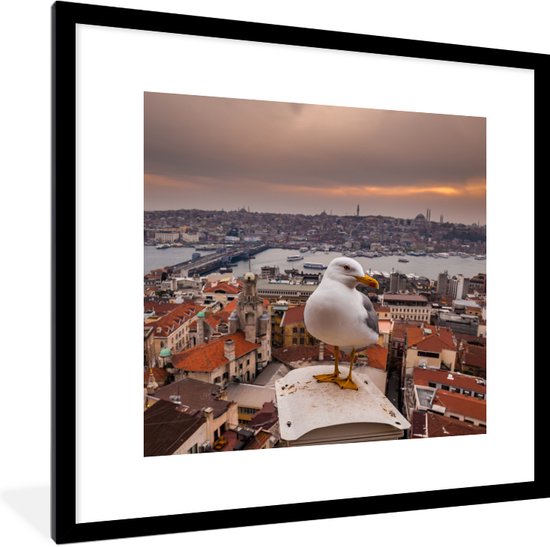 Affiche avec cadre Mouette - Istanbul - Architecture - 40x40 cm