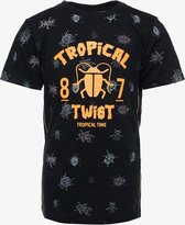 TwoDay jongens T-shirt met insecten print - Zwart - Maat 134/140