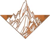 Cortenstaal wanddecoratie Mountain - Kleur: Roestkleur | x 99.6 cm