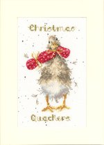 Borduurpakket kerstkaart Christmas Quackers - Bothy Threads