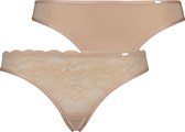 Hunkemöller String Onderbroek 2-pack Angie string - beige - Maat XL