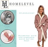 HOMELEVEL Sherpa omkeerbare kinderbadjas voor jongens en meisjes Oud roze Maat 134/140