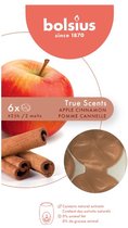 48 stuks Bolsius wax melts appel kaneel - apple cinnamon geur (25 uur)