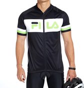 Fila Maillot Drytec Fietsshirt / Wielershirt - Zwart/Wit Heren - Maat S