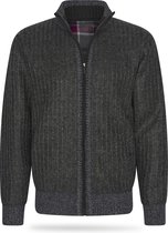 Cappuccino Italia - Heren Sweaters Bounded Jacket Antraciet - Grijs - Maat L