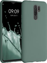 kwmobile telefoonhoesje voor Xiaomi Redmi 9 - Hoesje voor smartphone - Back cover in blauwgroen