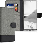 kwmobile telefoonhoesje voor Google Pixel 6 - Hoesje met pasjeshouder in grijs / zwart - Case met portemonnee