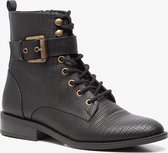 Blue Box dames veterboots - Zwart - Maat 38