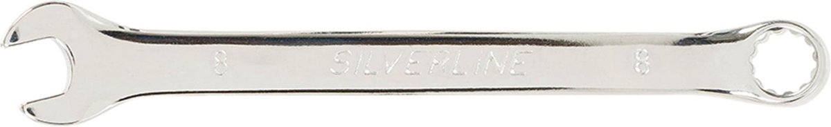 Silverline Steekringsleutel - gehard staal - 8 mm - chroom - hoogglans afwerking