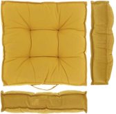 Unique Living | Box kussen Belvi 43x43x7cm mellow yellow | Kussen woonkamer of slaapkamer
