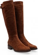 Van Dalen - Hoge laars suede met stretch - Cognac - 39