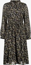 TwoDay dames chiffon jurk met bloemenprint - Zwart - Maat XXL