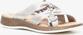 Jenny dames slippers met slangenprint - Zilver - Maat 40