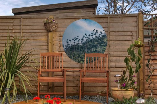 Garden Circle Colombia - Arbres - Berg - 60x60 cm - Affiche de Jardin Ronde - Extérieur