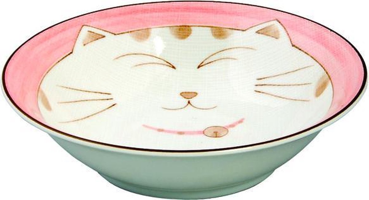 TOKYO DESIGN STUDIO - ROZE KOM KAWAII CAT 16,5CM 450ML PINK