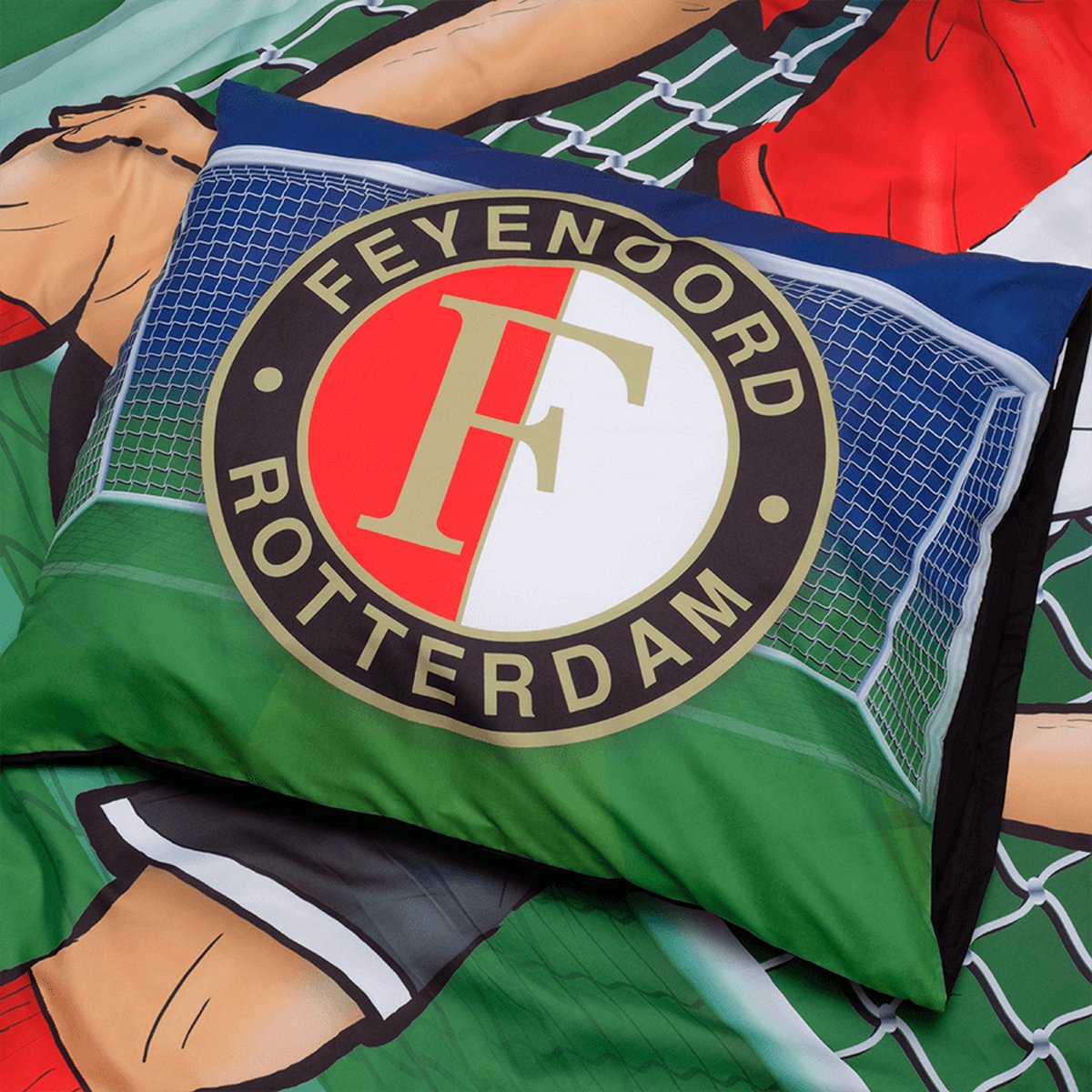 FOCO Officieel gelicenseerd voetbal essentiële eenpersoons dekbed en kussensloop beddengoed set (Manchester City FC
