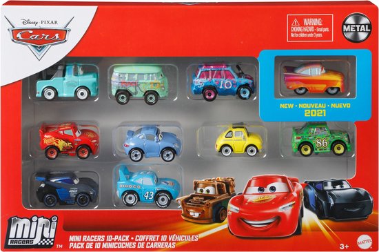 Disney Pixar Cars Assortiment De Packs De 10 Véhicules Mini Racers | bol
