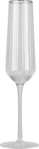 Clayre & Eef Champagneglas 250 ml Transparant Glas Wijnglas Champagne Glas Prosecco Glas