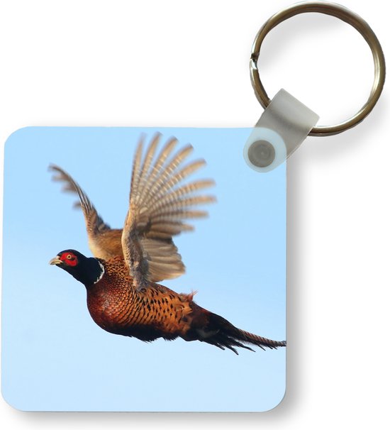 Foto: Sleutelhanger uitdeelcadeautjes fazant vleugels vogel plastic