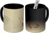 Magische Mok - Foto op Warmte Mok - Twee maskers - Schilderij van Katsushika Hokusai - 350 ML