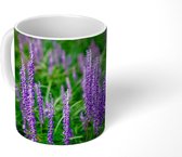 Mok - Close-up paars siergras - 350 ML - Beker
