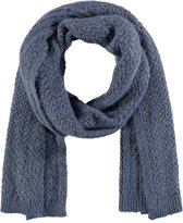 SAMOON Dames Gebreide sjaal Slate Blue melange-99