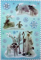Peha Stickervel Frosty 20 X 29,5 Cm Blauw 13 Stuks
