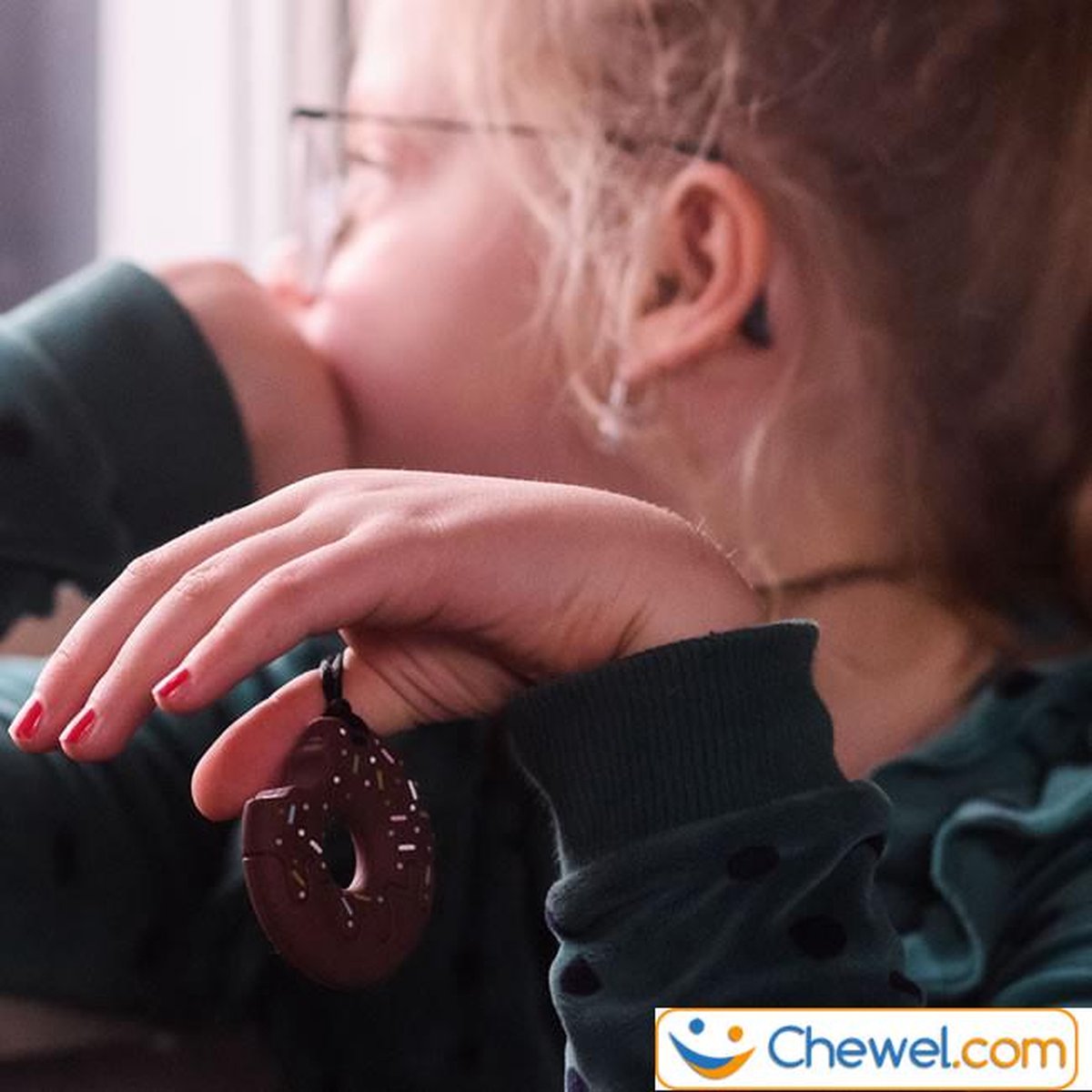 Bijtketting | Donut Happy Sprinkles | Roze | Chewel ® — afbeelding 7