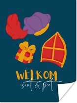 Poster Sinterklaas - Quotes - Sint - Tekst - Welkom Sint en Piet - Kinderen - Jongens - Meisjes - Kindje - 30x40 cm