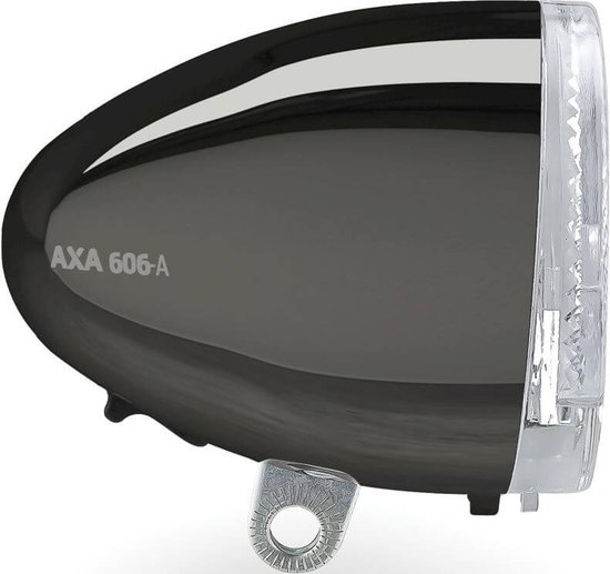 AXA 606 Auto Fietskoplamp - LED Voorlicht - 15 Lux - Dynamo - Auto On Lichtsensor - Geïntegreerde Reflector - Clear Lens Technology - 35 m Lichtbeeld - 2.250 m Zichtbaarheid - Retro Chrome — afbeelding 5