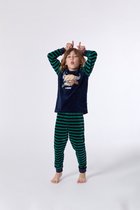 Woody pyjama jongens - koe - donkerblauw - 212-1-PLC-V/885 - maat 128