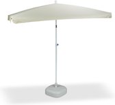 Relaxdays 2-delige parasolset - parasolvoet - parasol kantelbaar - verstelbaar - tuin