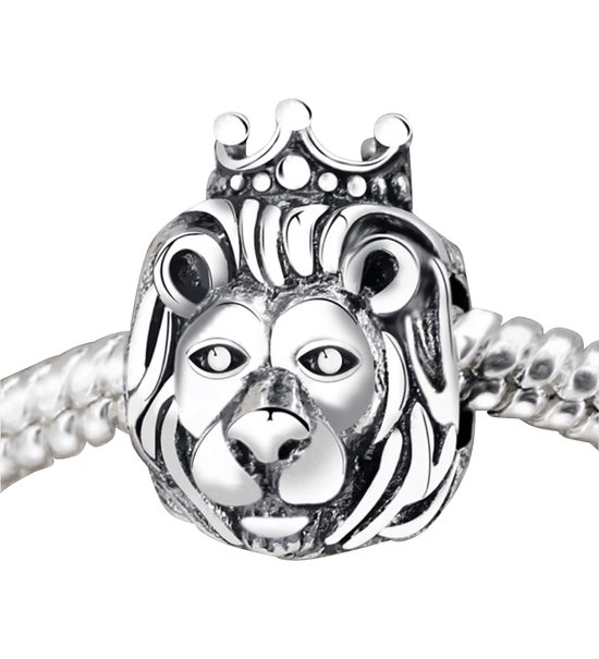 Zilveren Bedels Symbool | Bedel leeuw | Leeuwenkop met kroon | 925 Sterling  Zilver |... | bol.com