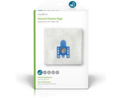 Nedis Stofzuigerzak - 4 Stuks - Synthetisch - Meest verkocht voor: Miele - Wit