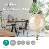 Nedis LED-Filamentlamp  E27 | G200 | 5 W | 280 lm | 2000 K | Warm Wit | Retrostijl | Aantal lampen in verpakking: 1 Stuks