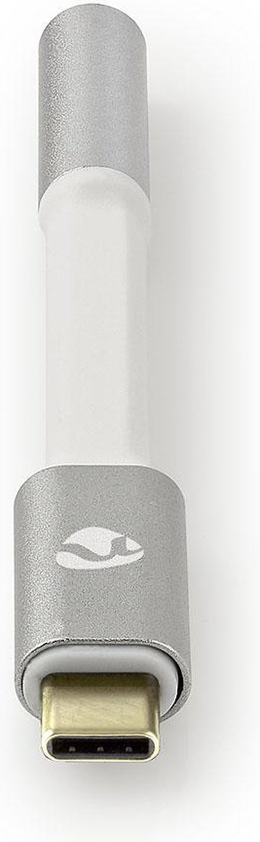 Nedis USB-C™ Adapter | USB 2.0 | USB-C™ Male | 3,5 mm Female | 0.08 m | Rond | Verguld | Gevlochten / Nylon | Wit / Zilver | Cover Window Box