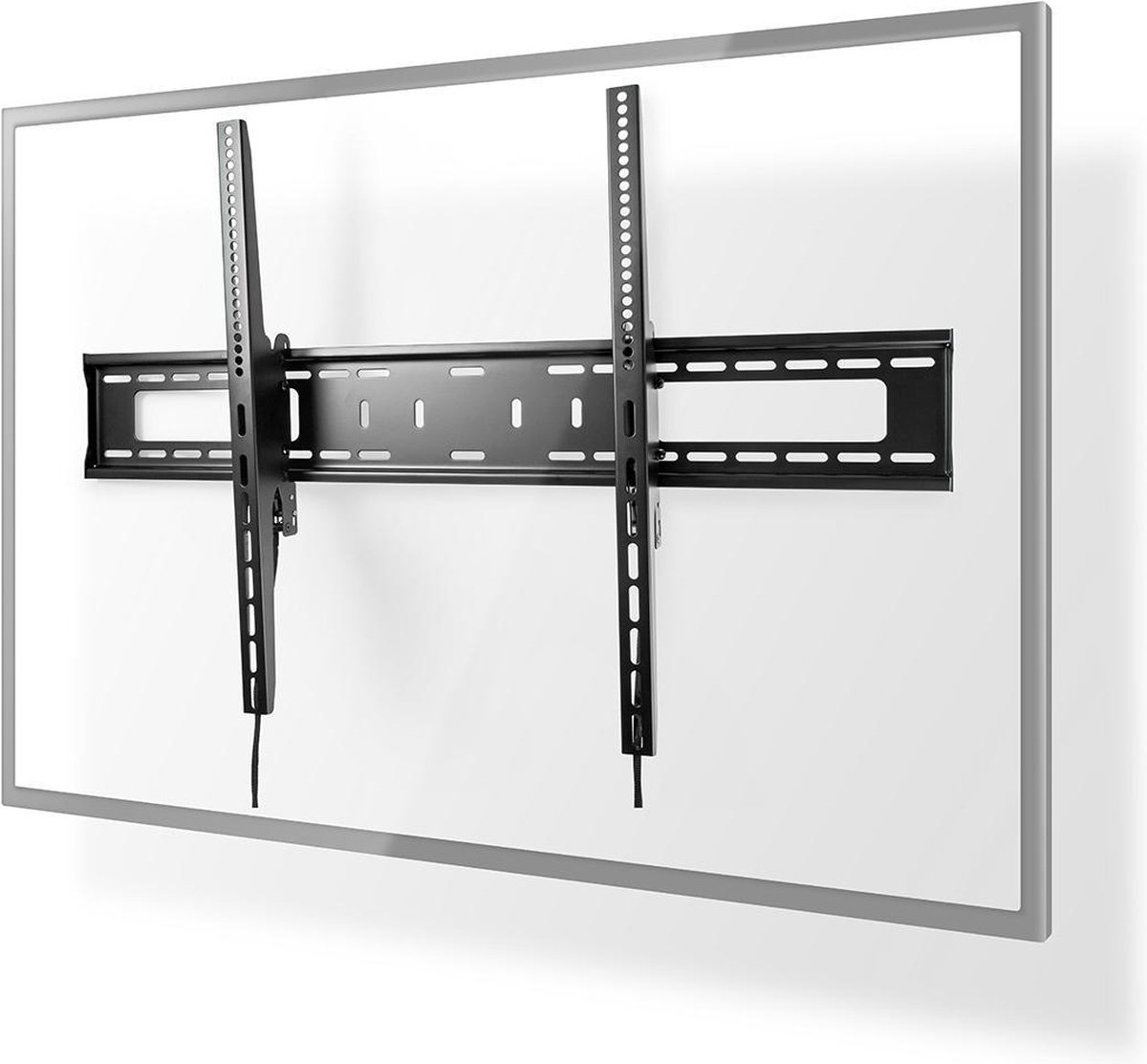 Nedis Kantelbare TV-Muurbeugel | 60-100 " | Maximaal schermgewicht: 75 kg | Kantelbaar: 5 ° | Minimale muurafstand: 85 mm | Staal | Zwart