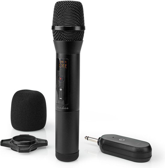 Nedis MPWL200BK Draadloze Microfoon 20 Kanalen 1 Microfoon 10 Uur  Gebruikstijd... | bol.com