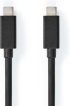 USB-Kabel | USB 3.2 Gen 2x2 | USB-C™ Male | USB-C™ Male | 20 Gbps | Vernikkeld | 2.00 m | Rond | PVC | Zwart | Polybag
