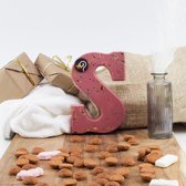Chocoladeletter Ruby met pistachenoten S - Ruby - 200 gram - Ambachtelijk handgemaakt