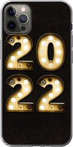 Geschikt voor iPhone 12 Pro Max hoesje - Oudejaarsavond - Nieuwjaar - 2022 - Siliconen Telefoonhoesje
